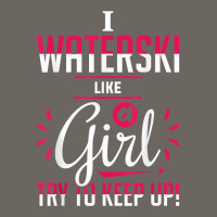 Waterskiing Waterski Like A Girl Water Skiing Ski Apparel T Shirt Sun Shade Cap | Artistshot