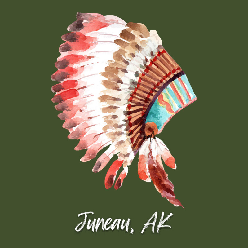 Native Indian Tribal Headdress Art T  Shirt Juneau Alaska Watercolor N Sun Shade Cap by sliceshit | Artistshot