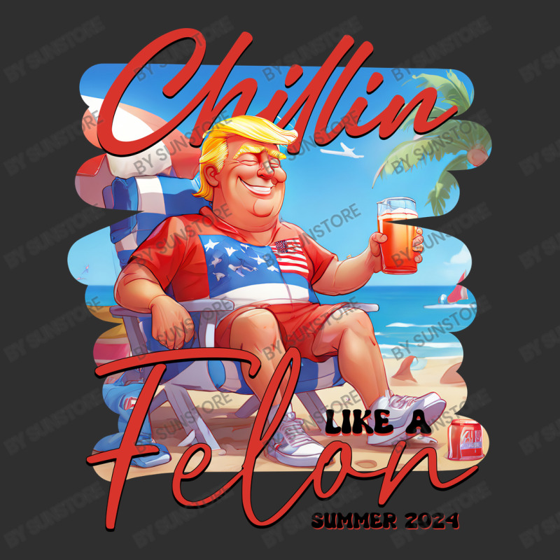 Chillin Like A Felon Funny Trump Tshirt, Trump Sum Square Leatherette Patch | Artistshot