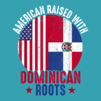 American Raised With Dominican Roots Dominican Republic Flag T Shirt Dyed Cap | Artistshot