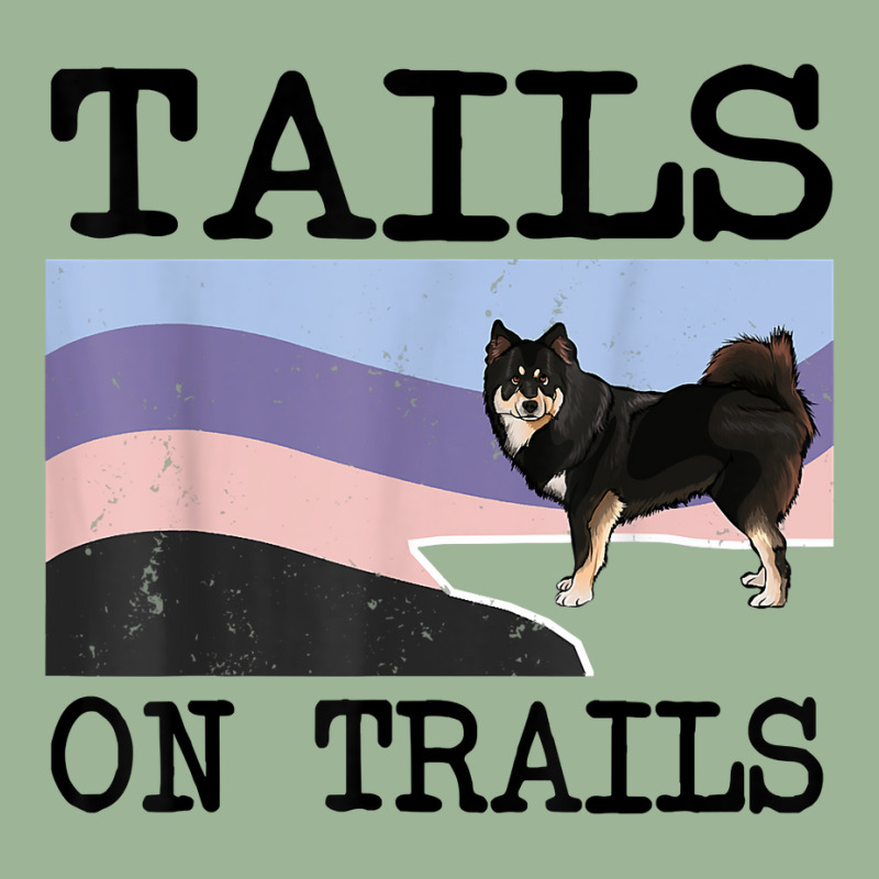 Finnish Lapphund Tails On Trails Funny Dog Hiking T Shirt Urban Heavy T-shirt by puetzee | Artistshot