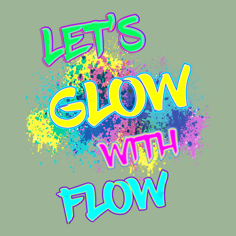 Let's Glow With Flow Glow Party 80s Party Paint Splatter Urban Heavy T-shirt by Kosdapen517 | Artistshot