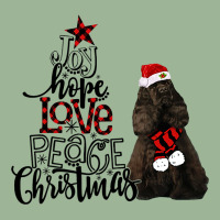 Joy Hope Love Peace Christmas Black American Cocker Spaniel Urban Heavy T-shirt | Artistshot