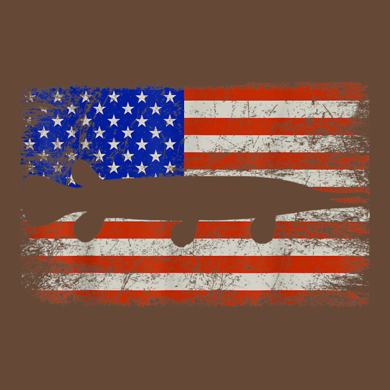 Alligator Gar Fishing Retro American Flag Design T Shirt Beanie by KaseeDheera | Artistshot