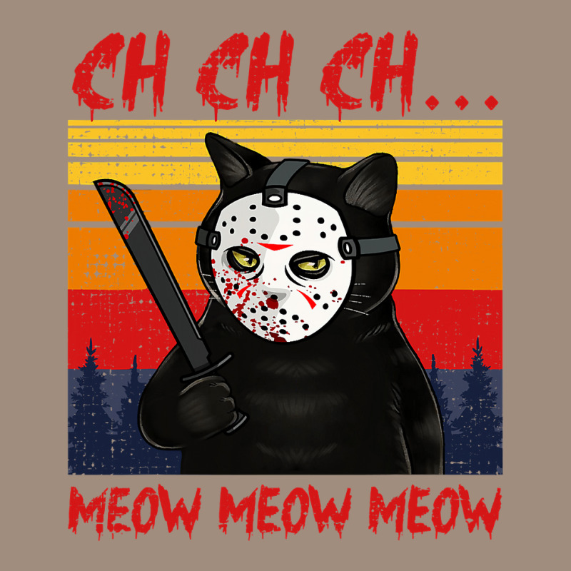 Chchch Meow Meow Horror Cat Bloody Knife Hilarious Halloween 147 Visor hat by peafowl | Artistshot