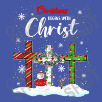 Christmas Begins With Christ Snowman Christian Cross Xmas T Shirt Pom Pom Beanie | Artistshot