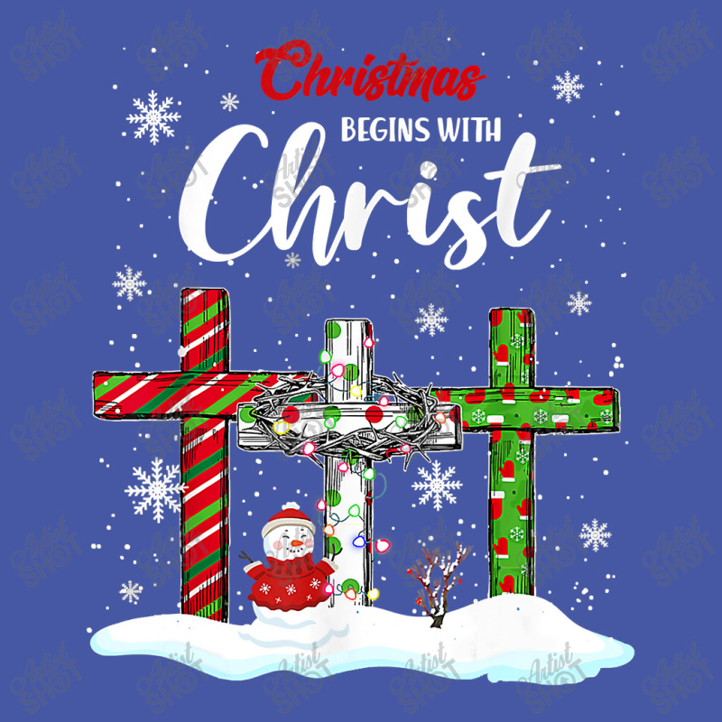 Christmas Begins With Christ Snowman Christian Cross Xmas T Shirt Pom Pom Beanie by Saiful_Siddique | Artistshot