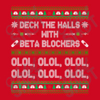 Deck The Halls With Beta Blockers Funny Nurse Christmas Ugly Premium T Pom Pom Beanie | Artistshot