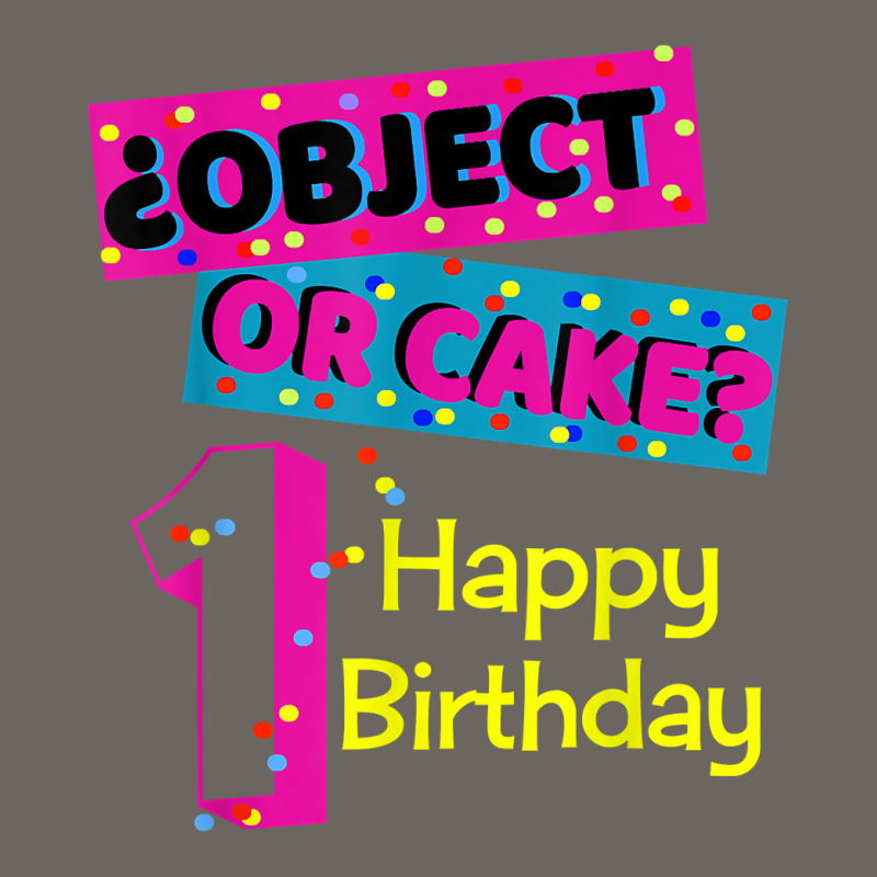 Object Or Cake Happy Birthday 1 Family Matching Confetti T Shirt Sun Shade Cap | Artistshot