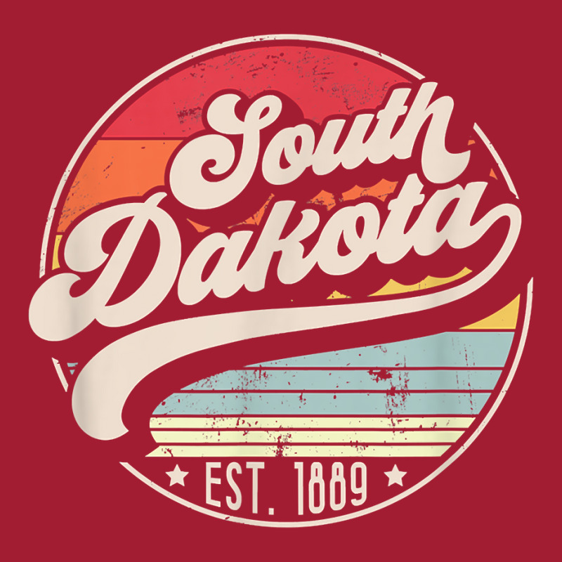 Retro South Dakota Home State Sd Cool 70s Style Sunset T Shirt Mesh ...