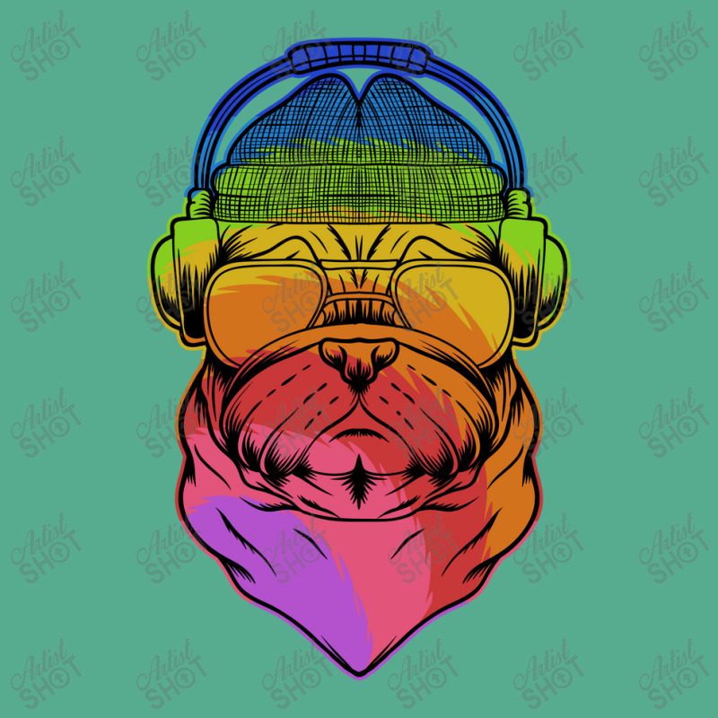 Pug Dog Headphone Colorful Tie Dyed Bucket Hat by andypp | Artistshot