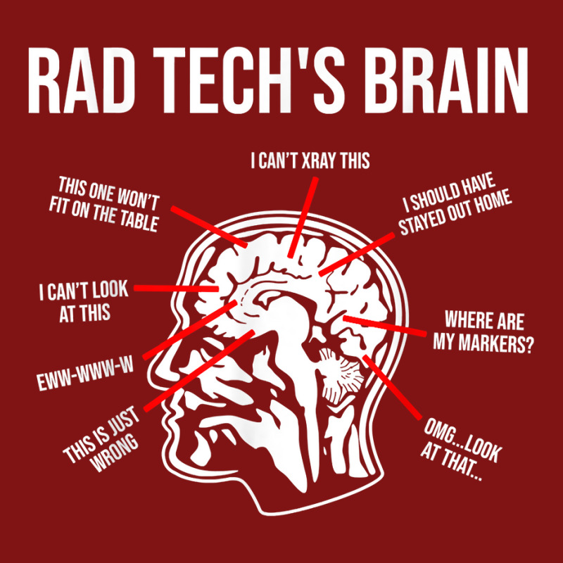 Radiologic Technologist Rad Tech Brain Radiology T Shirt Snapback Trucker Cap by walkersnoelan | Artistshot