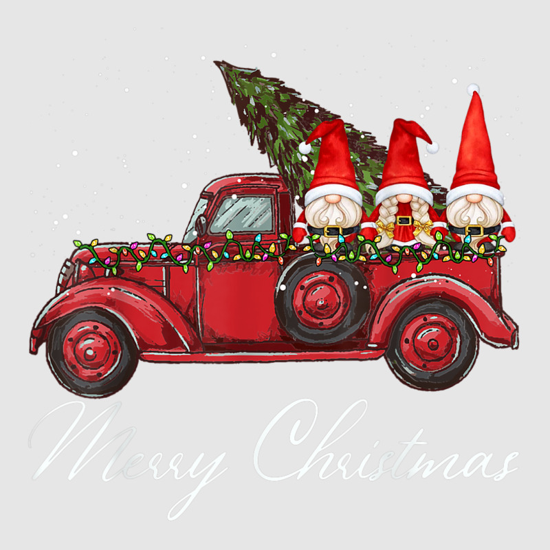 Three Gnomes In Red Truck With Merry Christmas Tree Adjustable Baseball Cap | Artistshot