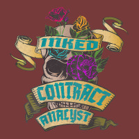 Contract Analyst Inked Skull Tattoo Backside Design T Shirt Dyed Cap | Artistshot