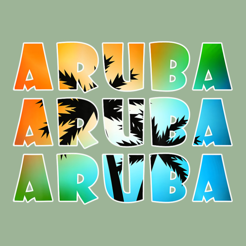 Aruba X3 Dutch Caribbean Souvenir Palm Urban Heavy T-shirt by cm-arts | Artistshot