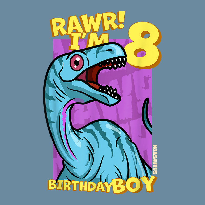 Rawr! I'm 8 Birthday Boys 8th Birthday Dino Noasaurus T Shirt Urban Heavy T-shirt | Artistshot