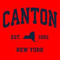 Canton New York Ny Vintage Athletic Navy Sports Design Long Sleeve T S Bomber Jacket | Artistshot