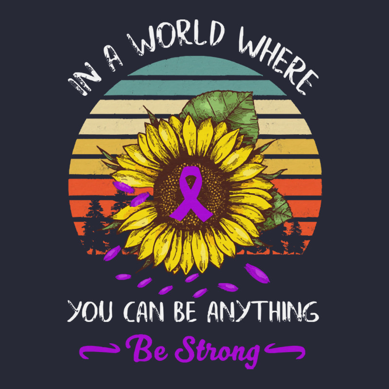 Alzheimers Awareness T  Shirt In A World Where Anything Be Strong Sunf Pom Pom Beanie | Artistshot