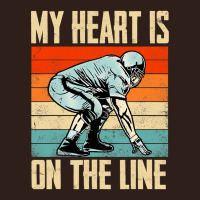 Retro Vintages My Heart Is On The Line Football Lineman Foam Trucker Hat | Artistshot