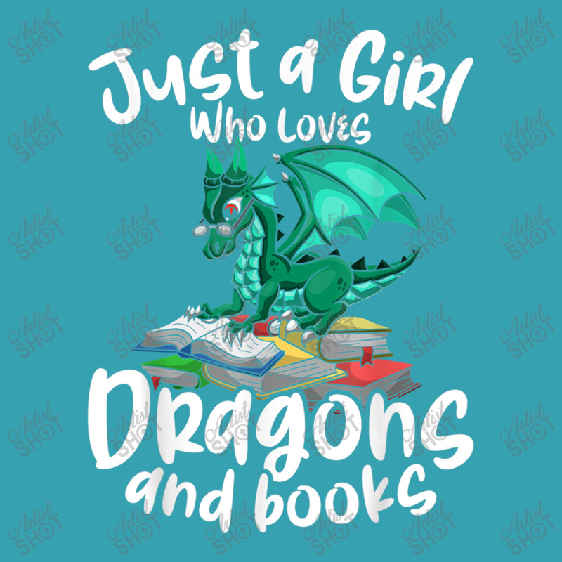 Just A Girl Who Loves Dragons And Books Reading Dragon Graphic Dyed Cap by HailieDesign | Artistshot