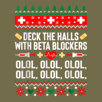 Deck The Halls With Beta Blockers Nurse Christmas Ugly Xmas T Shirt Dyed Cap | Artistshot