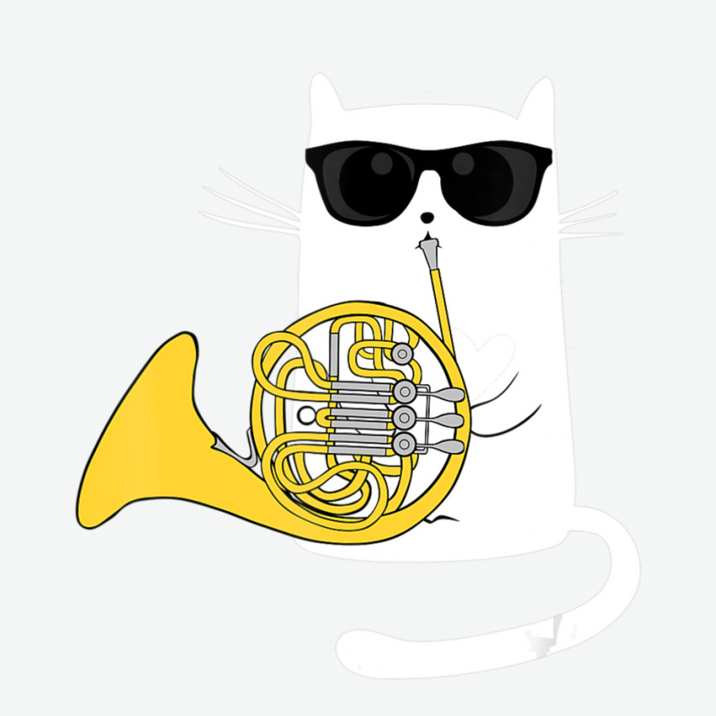 Jazz Cat Playing French Horn Cool Smooth Urban Heavy T-shirt | Artistshot