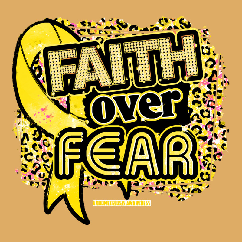 Endometriosis T  Shirt Endometriosis Awareness  Ribbon Faith Over Fear Urban Heavy T-shirt by hardlyvagabond | Artistshot