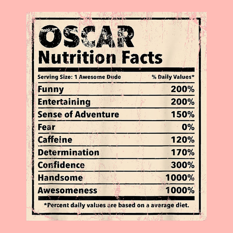 Oscar Nutrition Facts Funny Name Humor Nickname Sarcasm T Shirt Urban Pullover Hoodie by cm-arts | Artistshot