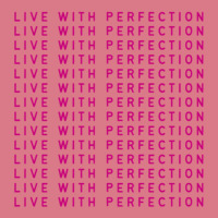 Live With Perfection Pink Typography Pattern Aesthetic Leatherette Tumbler | Artistshot