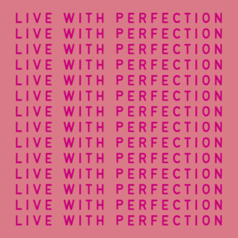 Live With Perfection Pink Typography Pattern Aesthetic Leatherette Tumbler | Artistshot