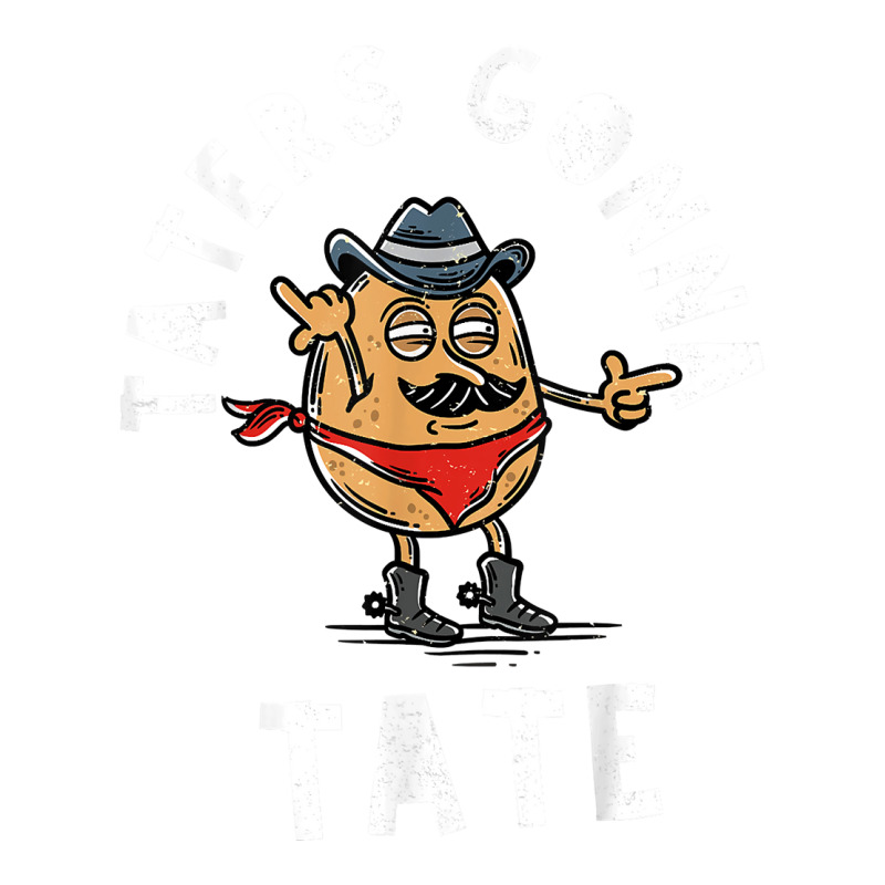 Mustache Cowboy Potato Taters Gonna Tate Funny Tate Tot Food Bomber Jacket | Artistshot