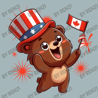 Brown Bear Is Celebrating Canada Independence Day Unisex Sherpa-lined Denim Jacket | Artistshot