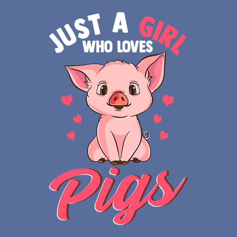 Just A Girl Who Loves Pigs Hog Lover Cute Farmer Gift Girls T Shirt Dyed Cap | Artistshot