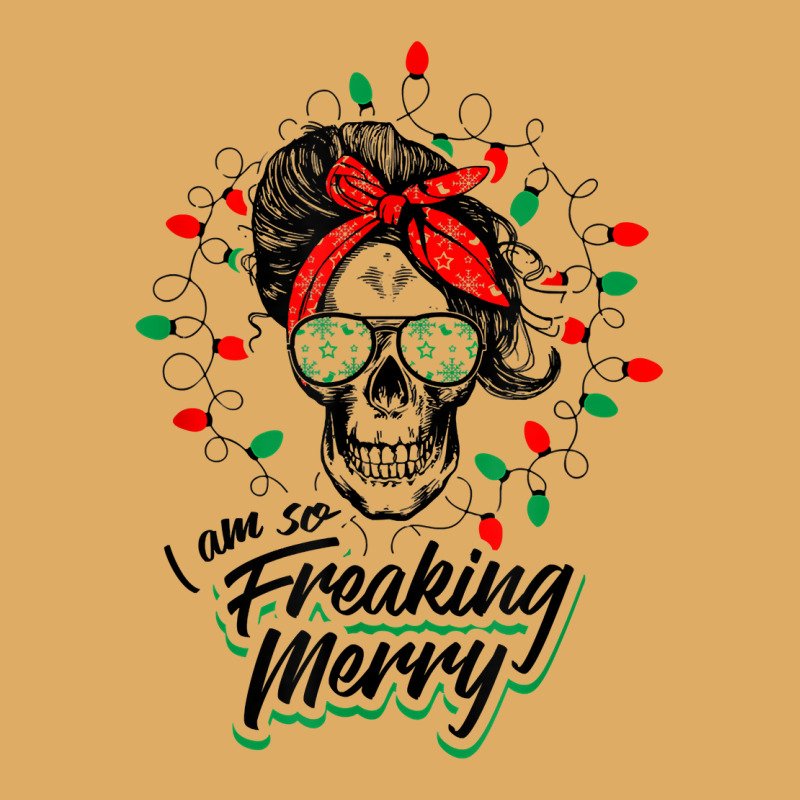 Funny Christmas Mom Skull Design Freaking Merry Lights T Shirt Urban Heavy T-shirt by judexynuk | Artistshot