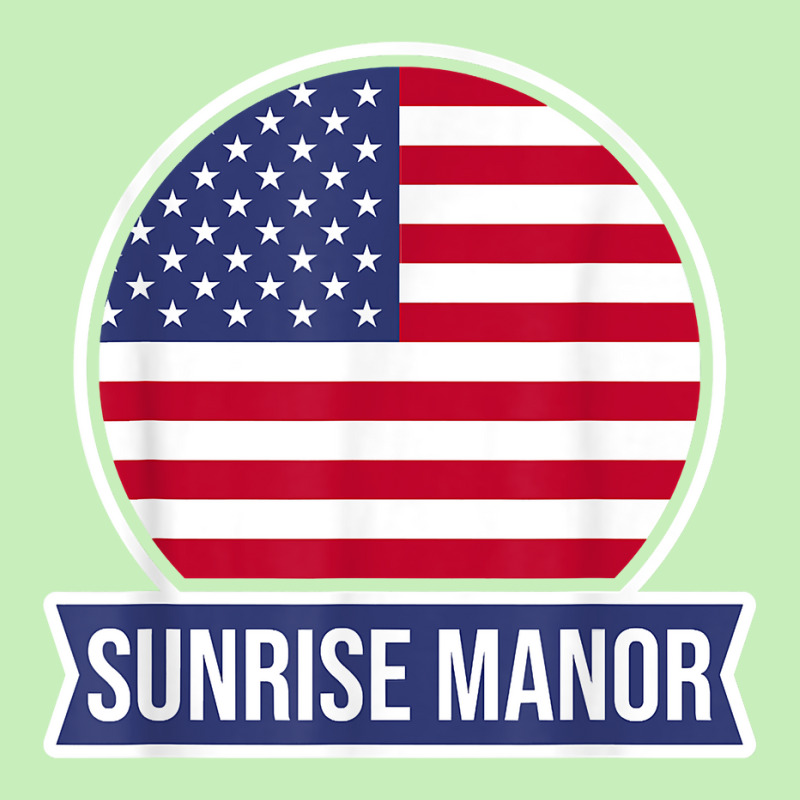 Sunrise Manor   Usa   American Place Name Us Flag Design T Shirt Urban Heavy T-shirt by leiseyxlmorit | Artistshot