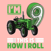 Green Farm Tractor 9th Birthday Party 9 Year Old Farmer T Shirt Urban Heavy T-shirt | Artistshot