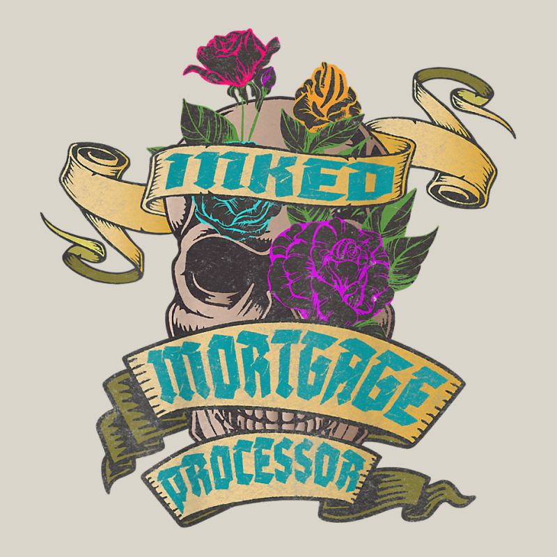 Mortgage Processor Inked Skull Tattoo Backside Design T Shirt Leatherette Tumbler | Artistshot