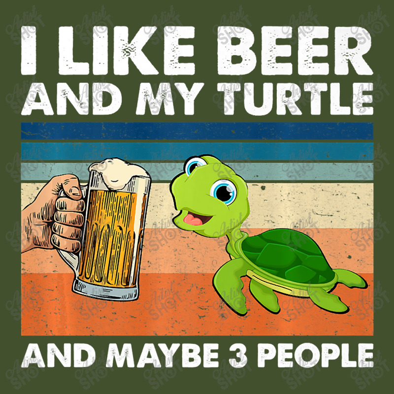 Retro I Like Beer My Turtle And Maybe 3 People Turtle Lover Premium T Sun Shade Cap by James_Lane | Artistshot