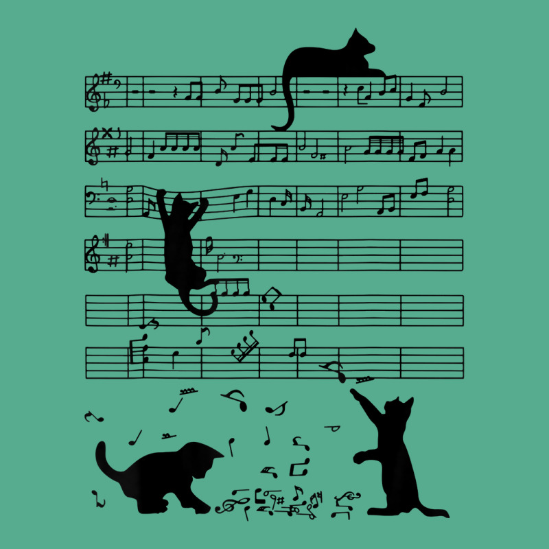 Funny Black Cat Climbing Playing Sheet Music Note Lover Cat T Shirt Tie Dyed Bucket Hat by kadrienstang | Artistshot