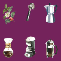 Coffee Making Tools And Equipment T  Shirt Assorted Coffee Making Tool Tie Dyed Bucket Hat | Artistshot