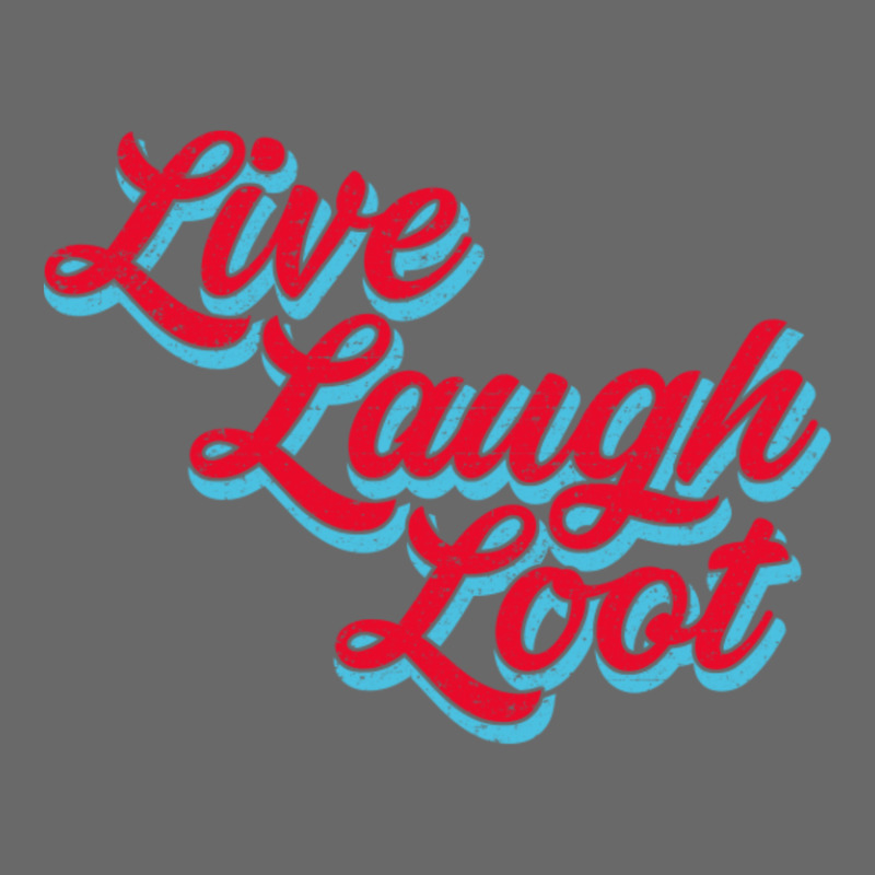 Live Laugh Loot (worn - Red Cyan) Adjustable Baseball Cap by Kuwannin528 | Artistshot