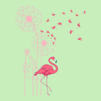 Flower Dandelion Exotic Animal Tropical Bird Pink Flamingo Urban Heavy T-shirt | Artistshot