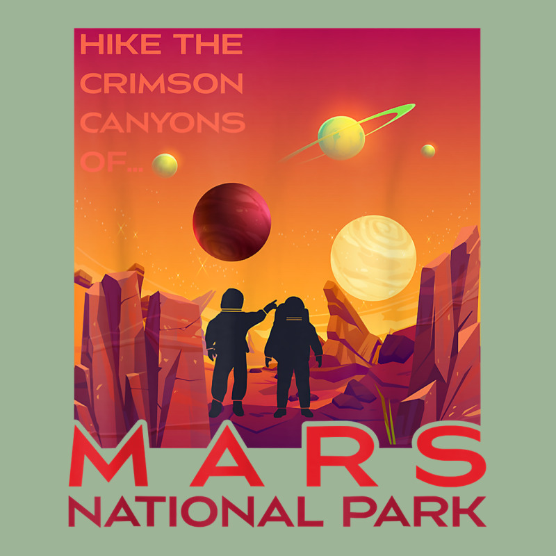 Mars National Park Vintage Sci Fi Martian Exploration Space T Shirt Urban Heavy T-shirt | Artistshot