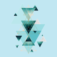 Geometric Triangle Compilation In Teal Urban Pullover Hoodie | Artistshot