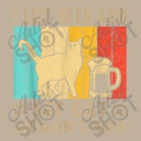 I Like Beer My Cat And Maybe 3 People Retro Line T Shirt Sun Shade Cap | Artistshot