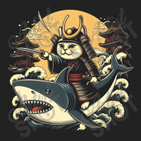 Ninja Cat Samurai Riding Shark Backpack | Artistshot