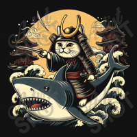 Ninja Cat Samurai Riding Shark License Plate | Artistshot