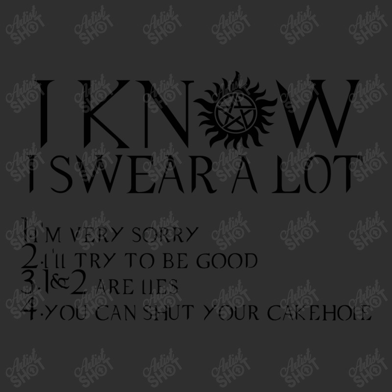 I Know I Swear A Lot  Black Ver Super Natural Snapback Trucker Cap | Artistshot