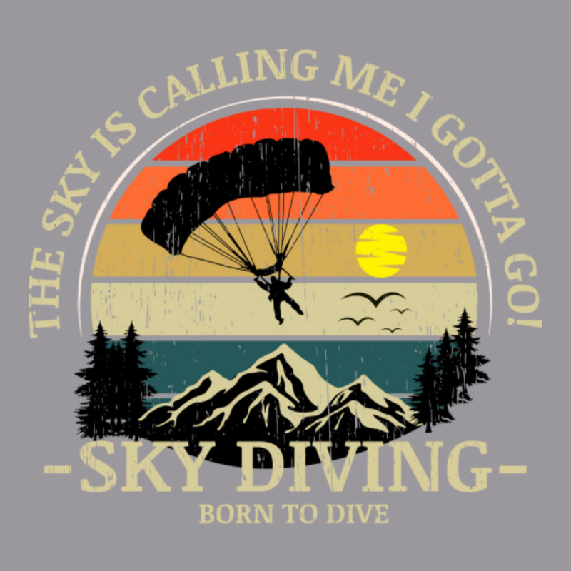 Skydiving Adventures Sky Is Calling Parachutes On Vintage Sunset Retro Adjustable Baseball Cap | Artistshot