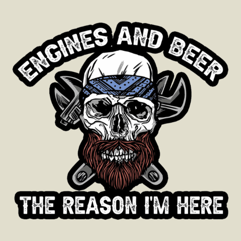 Engines And Beer The Reason I'm Here Funny Mechanic Adjustable Baseball Cap by cm-arts | Artistshot